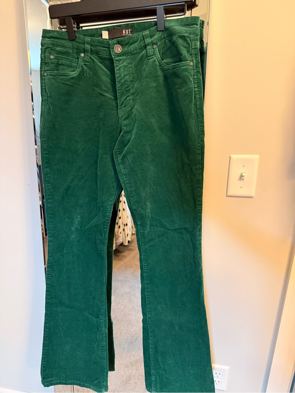 Kut from the Kloth from the Kloth Women’s Green Corduroy Jeans